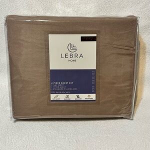 Lee Home Tan 4-Piece Sheet Set